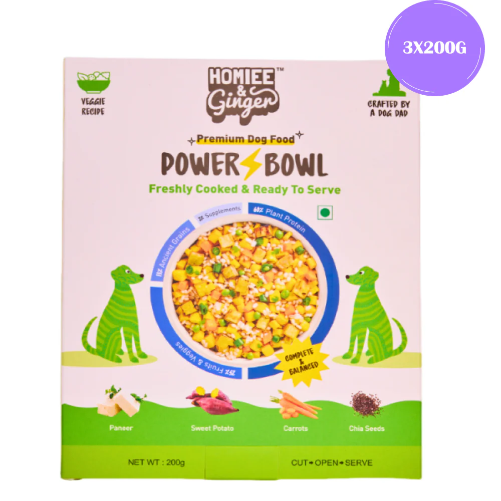 Homiee & Ginger Power Bowl Paneer & Veggies Fresh Food for Dogs - Image 9