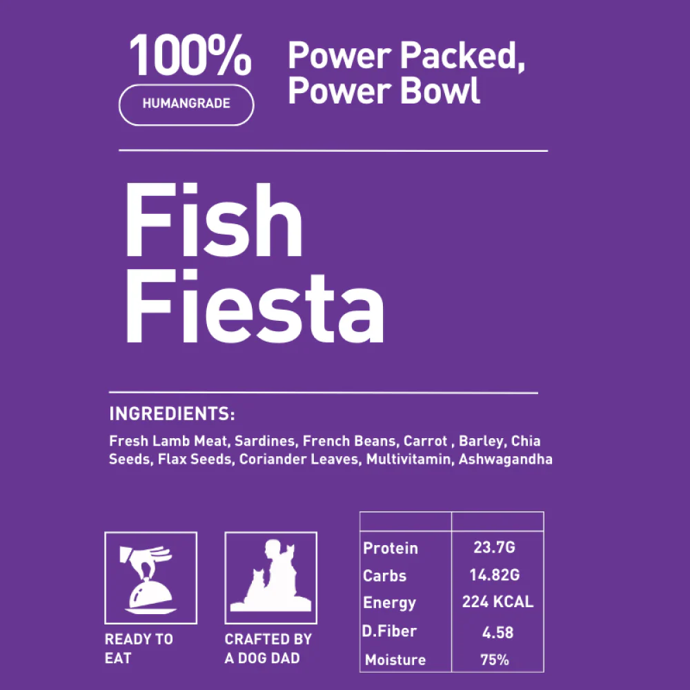 Homiee & Ginger Power Bowl Surf & Turf, Fish Fiesta and Chicken & Barley Fresh Food for Dogs Combo - Image 16
