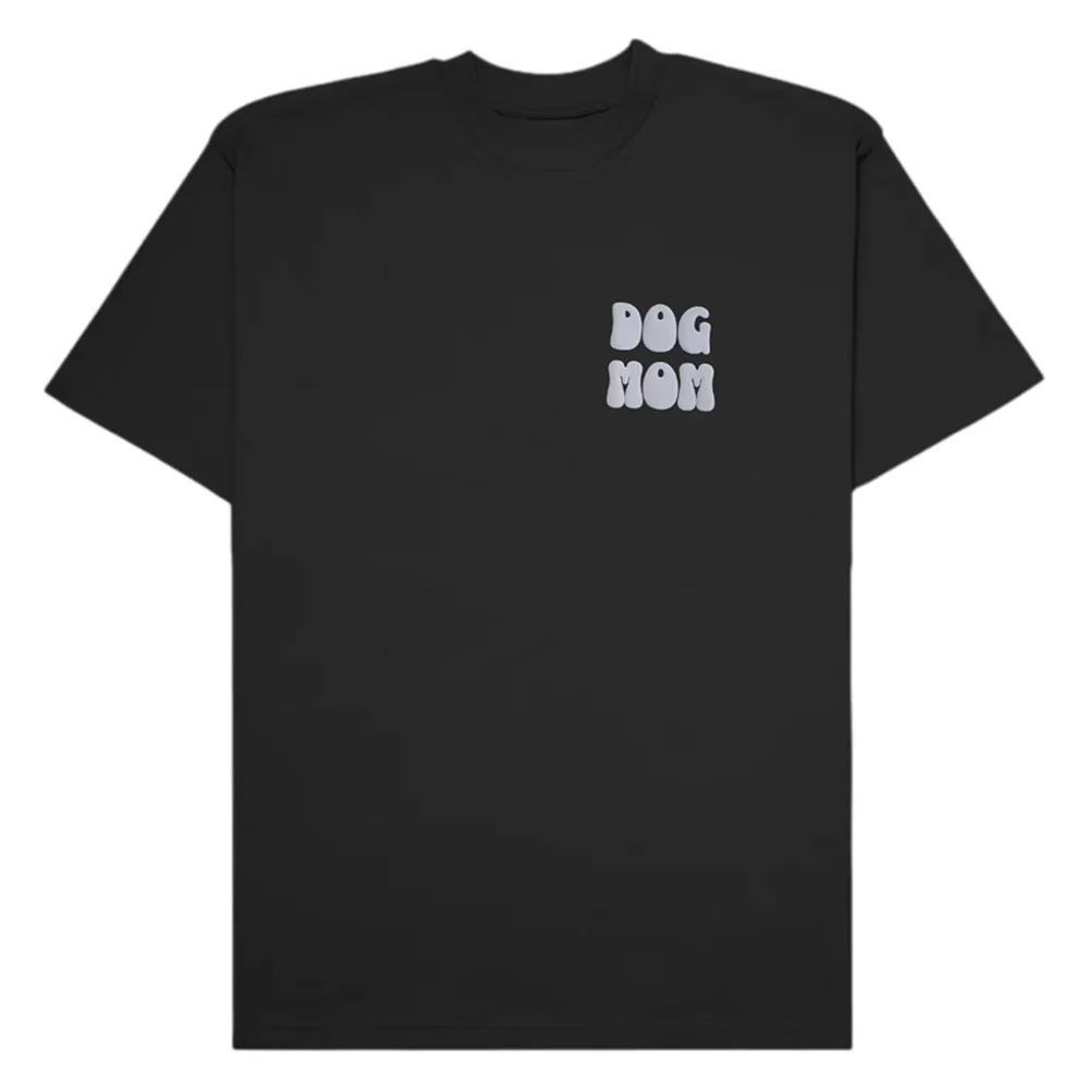 Hoomans Anti Social Dog Moms Club T Shirt for Women (Black) - Image 2