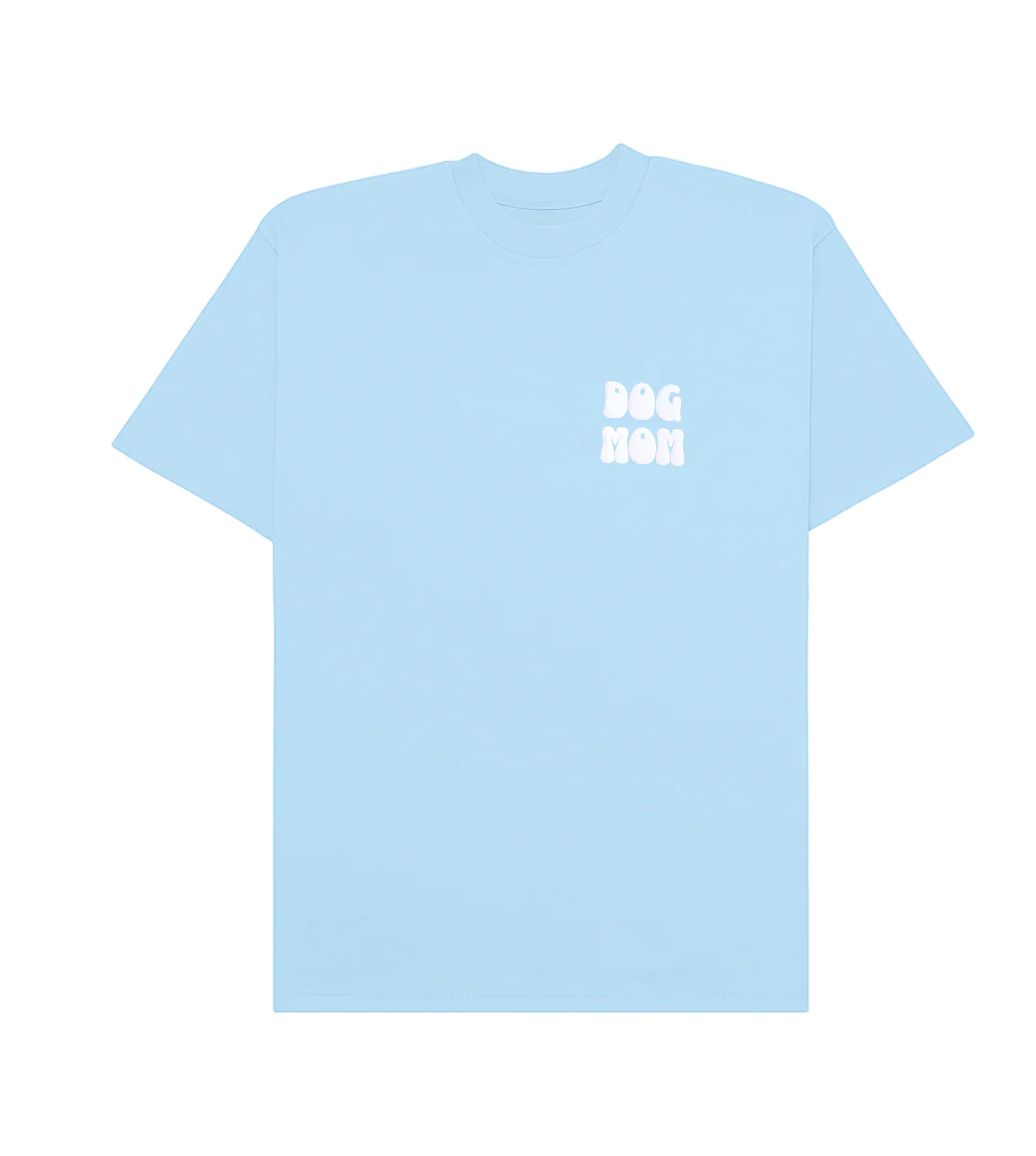 Hoomans Anti Social Dog Moms Club T Shirt for Women (Powder Blue) - Image 2