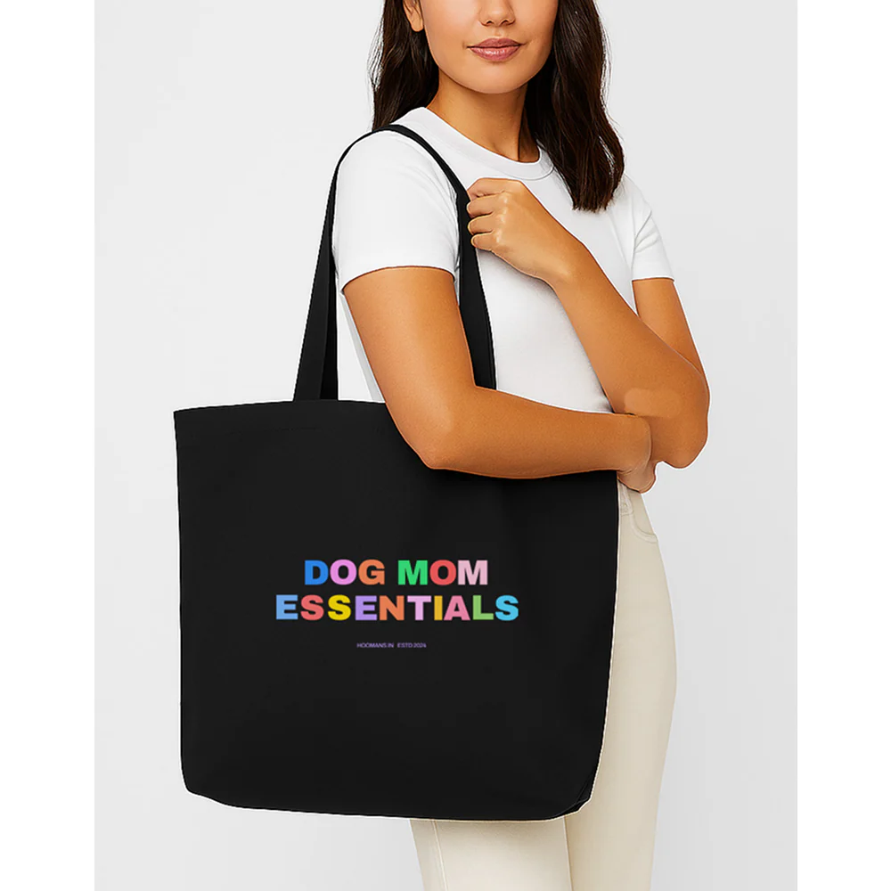 Hoomans Mom Essentials Tote Bag for Women (Black) - Image 2