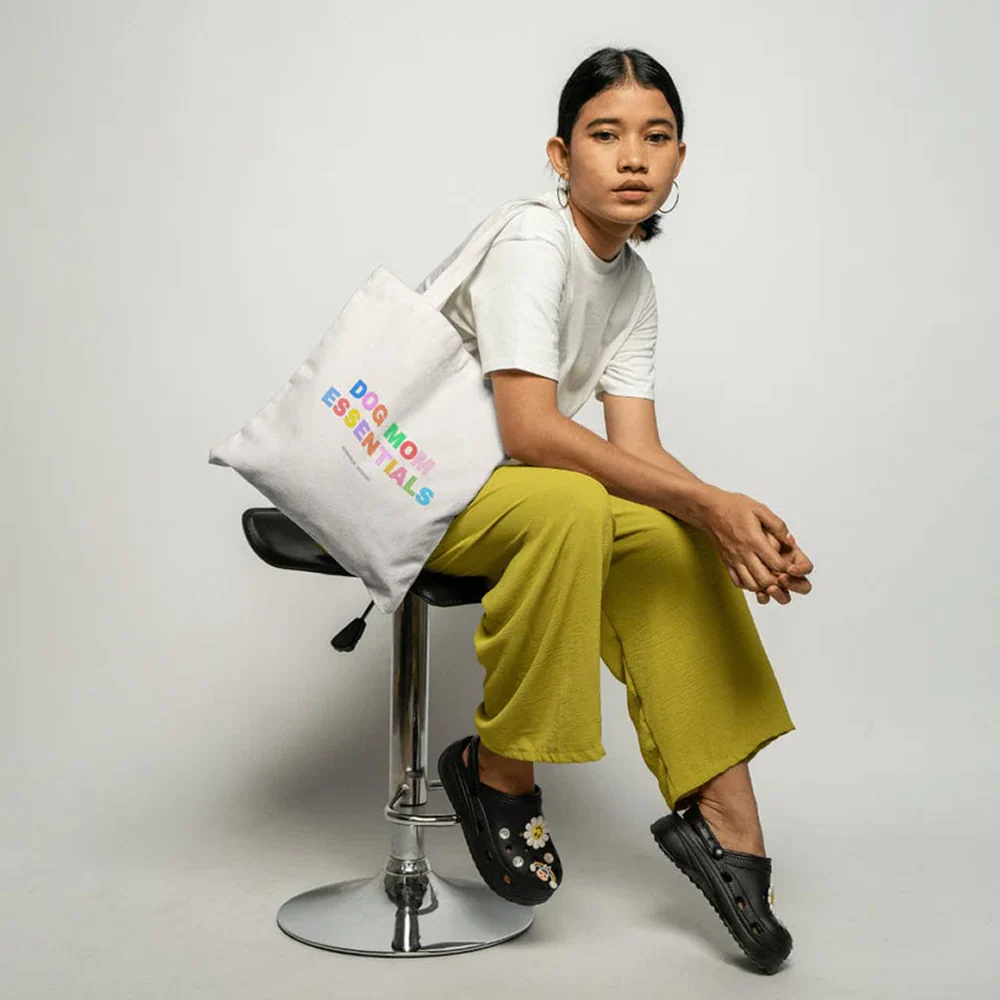 Hoomans Mom Essentials Tote Bag for Women (White) - Image 2
