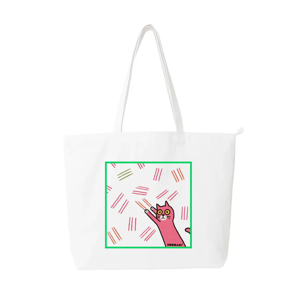 Hoomans Scratch Attack Tote Bag for Women (White) - Image 2