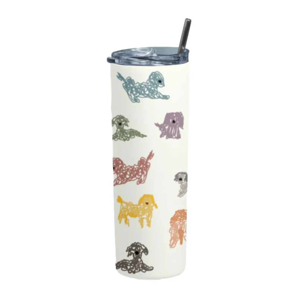 Hoomans Scribble Pups Tumbler Bottle - Image 2