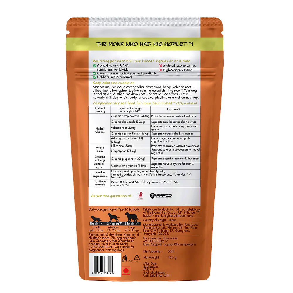 Hope Chicken Flavoured Calming Supplement for Dogs - Image 8