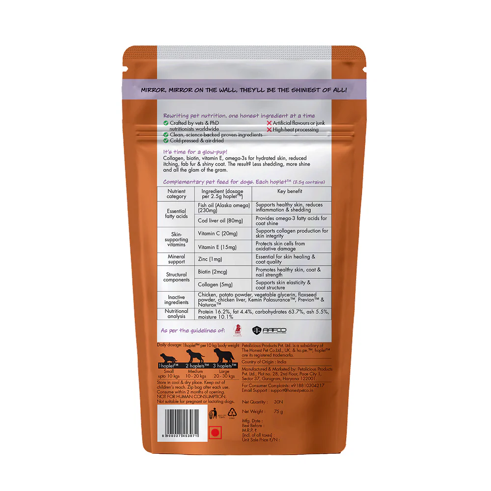 Hope Chicken Flavoured Skin+Coat Supplement for Dogs - Image 8