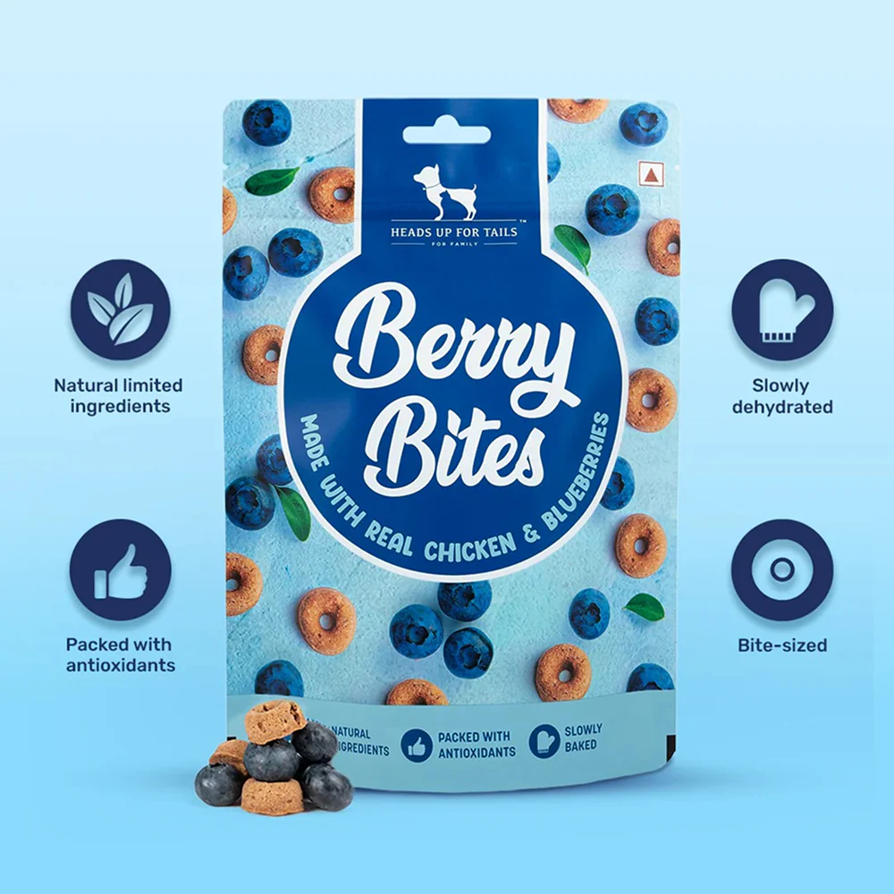 HUFT Berry Bites Real Chicken & Blueberries Dog Treats - Image 4