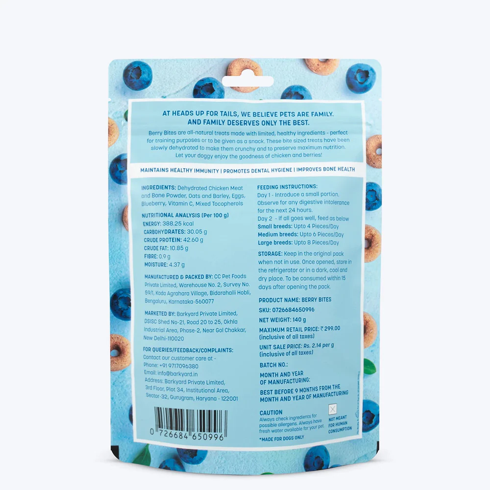 HUFT Berry Bites Real Chicken & Blueberries Dog Treats - Image 6