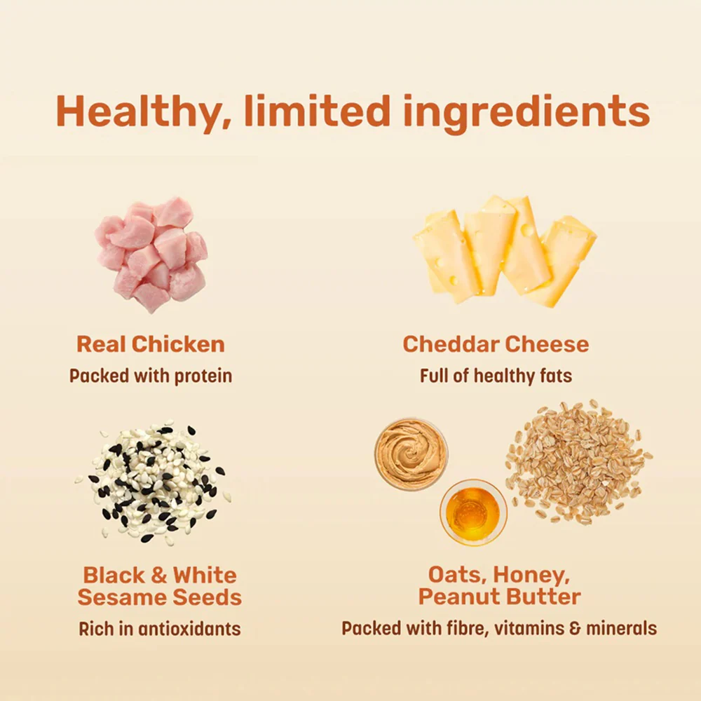 HUFT Bagel Bites Gluten Free Real Chicken & Cheese Dog Treats - Image 2