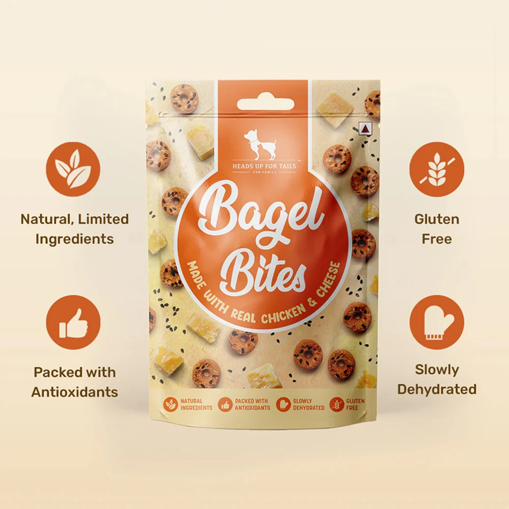 HUFT Bagel Bites Gluten Free Real Chicken & Cheese Dog Treats - Image 3