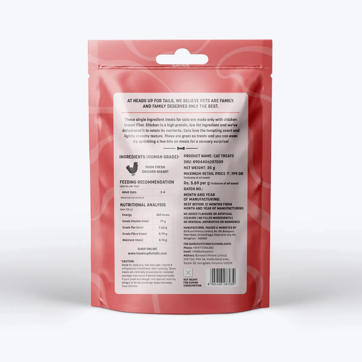 HUFT Dehydrated Chicken Crunchies Cat Treats - Image 3
