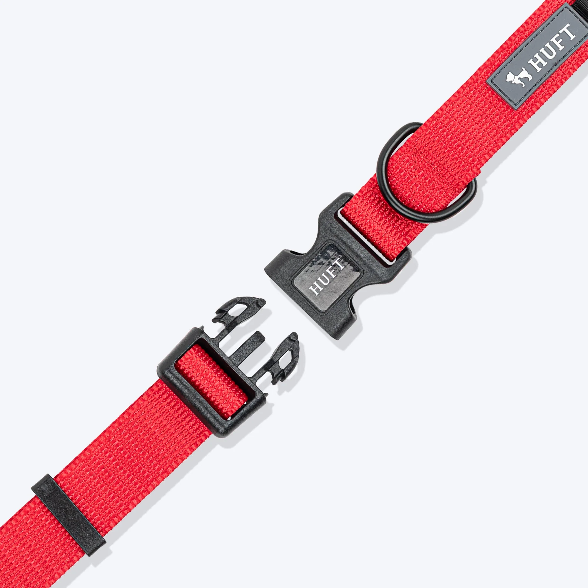 HUFT Classic D Ring Collar for Dogs (Cherry Red) - Image 9