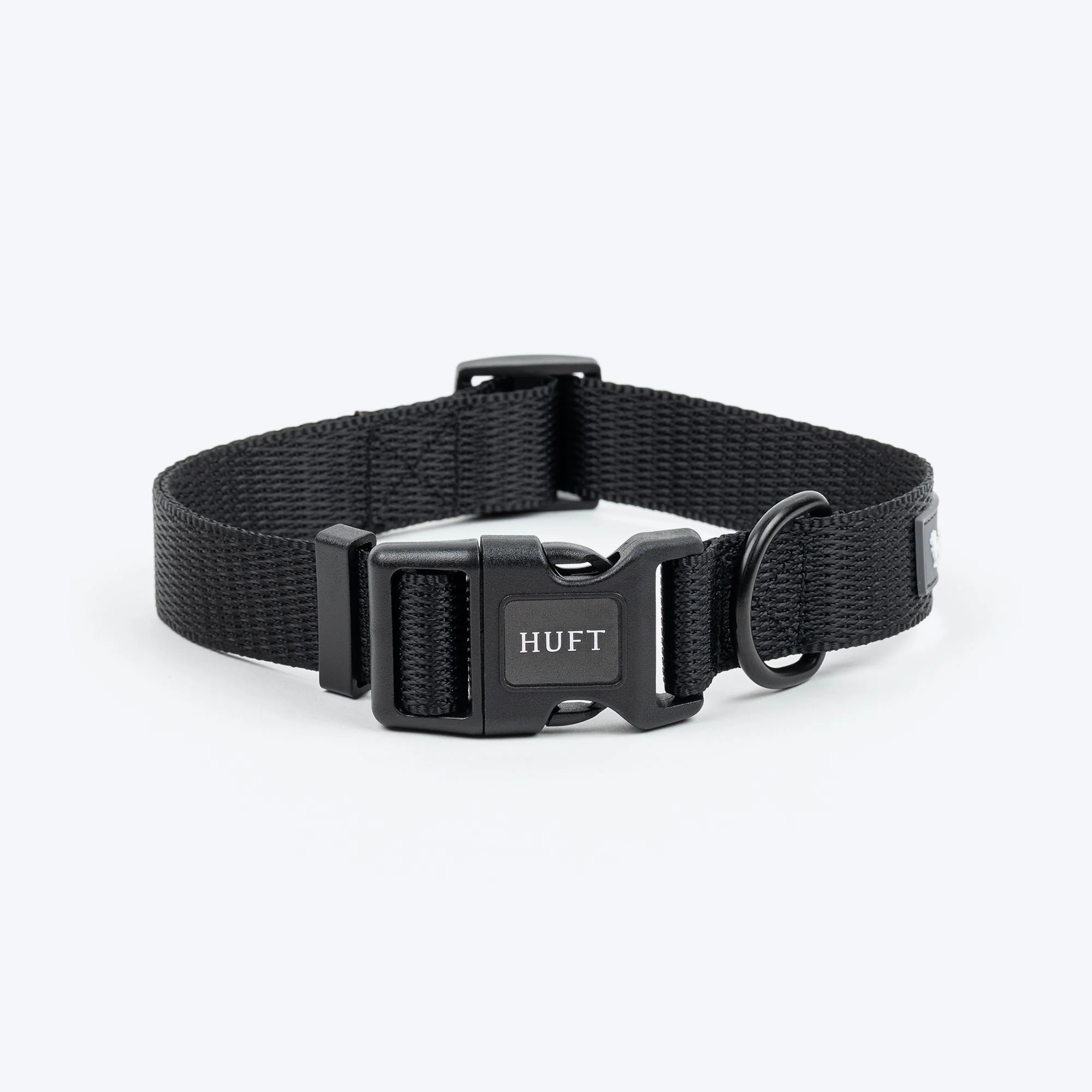 HUFT Classic D Ring Collar for Dogs (Coal Black)