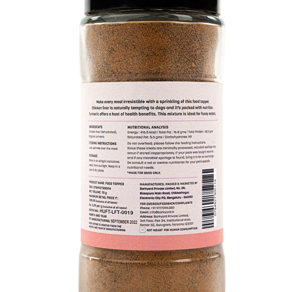 HUFT Chicken Liver with Organic Turmeric Food Topper for Dogs - Image 8