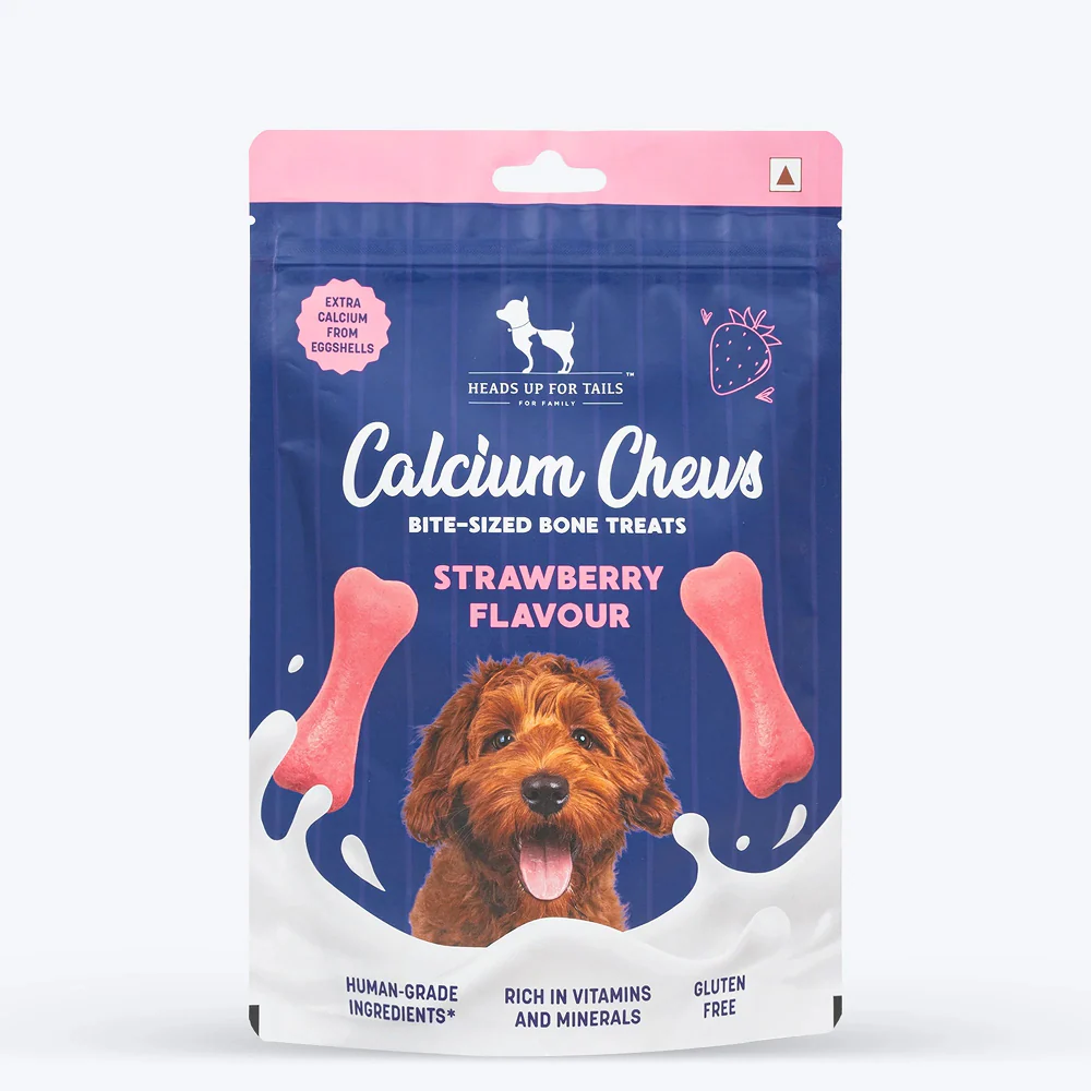 HUFT Gluten Free Bite Sized Calcium Strawberry Bone Chew Dog Treats - Image 5
