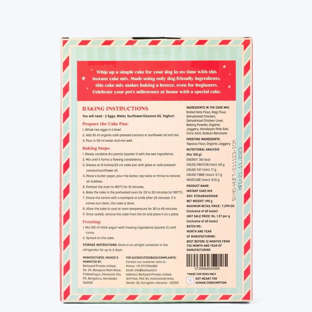 HUFT Gluten Free Instant Chicken Cake Frosting Mix Dog Treats - Image 9