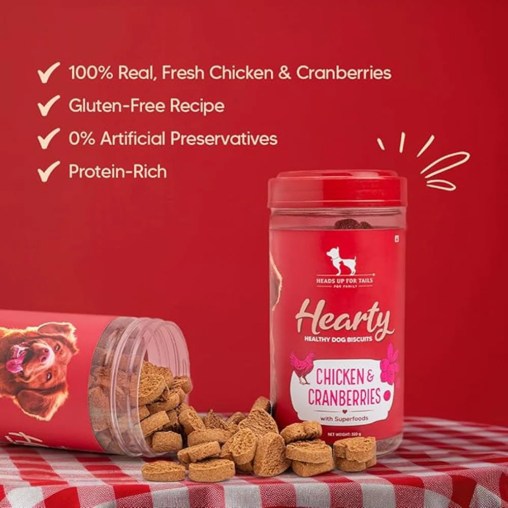 HUFT Hearty Chicken & Cranberries Healthy Biscuit Dog Treats - Image 3