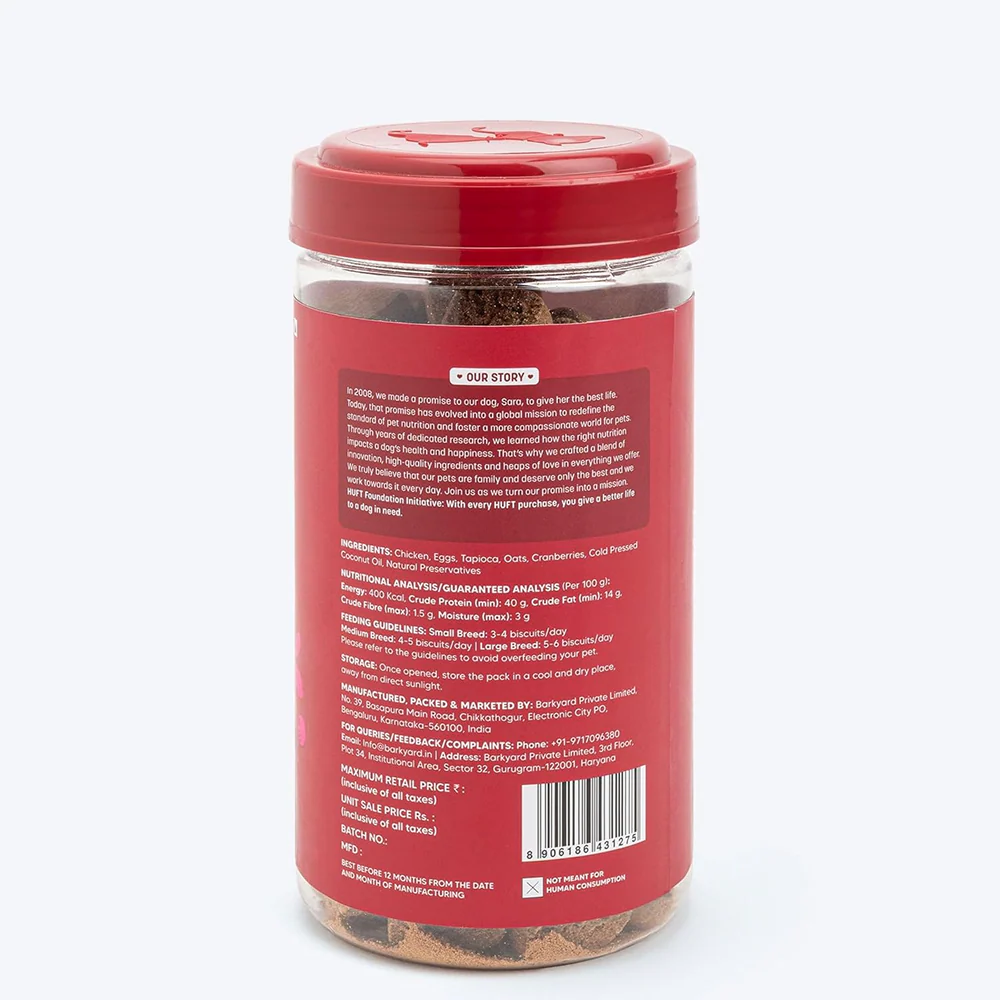 HUFT Hearty Chicken & Cranberries Healthy Biscuit Dog Treats - Image 9