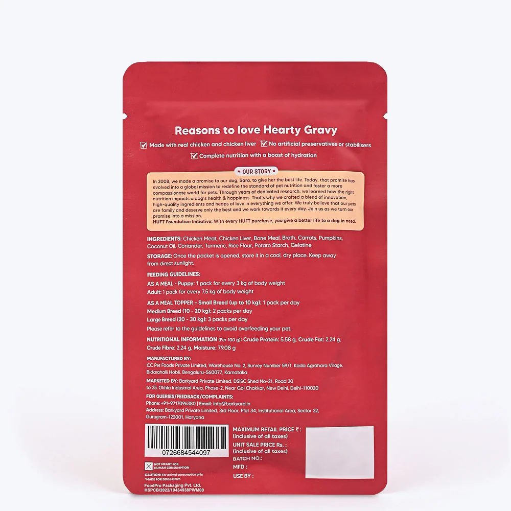 HUFT Hearty Chunky Chicken & Liver In Gravy Dog Wet Food - Image 10