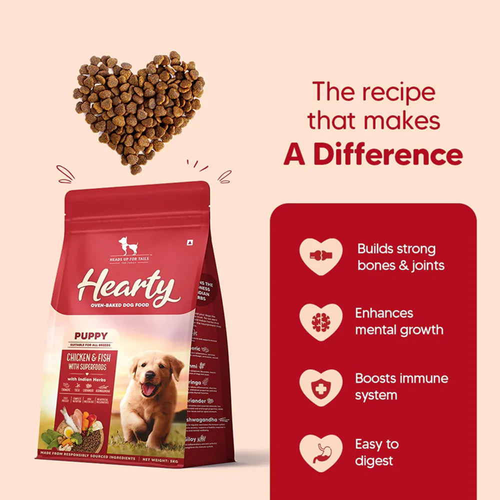 HUFT Hearty Oven Baked Chicken & Fish with Superfoods Puppy Dog Dry Food - Image 7