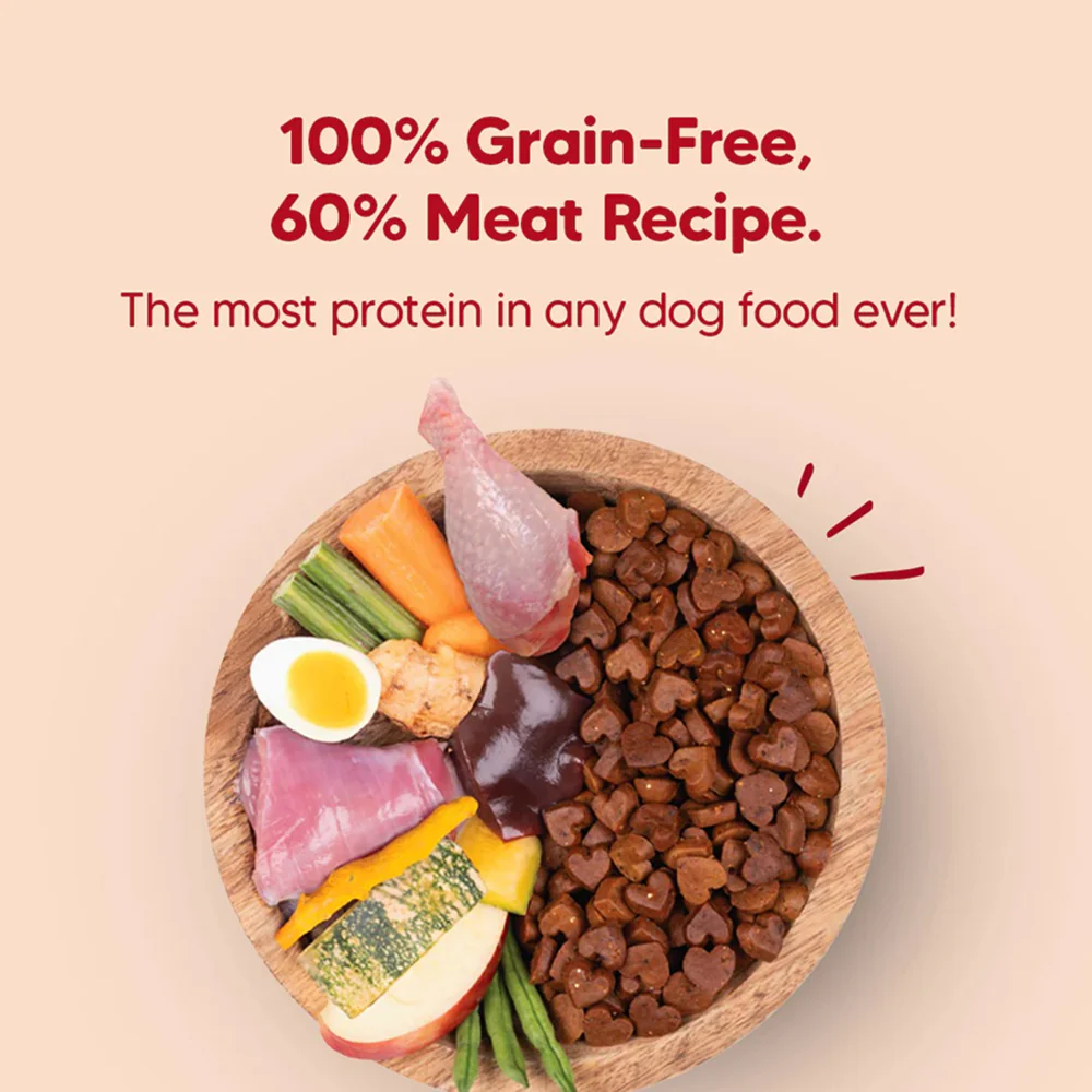 HUFT Hearty Oven Baked Grain Free Turkey, Fish & Chicken with Superfood Adult Dog Dry Food - Image 4