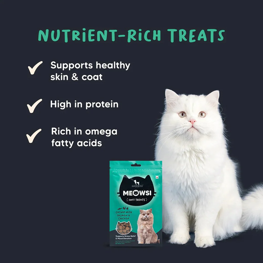 HUFT Meowsi Catnip with Salmon & Chicken Soft Cat Treats - Image 4