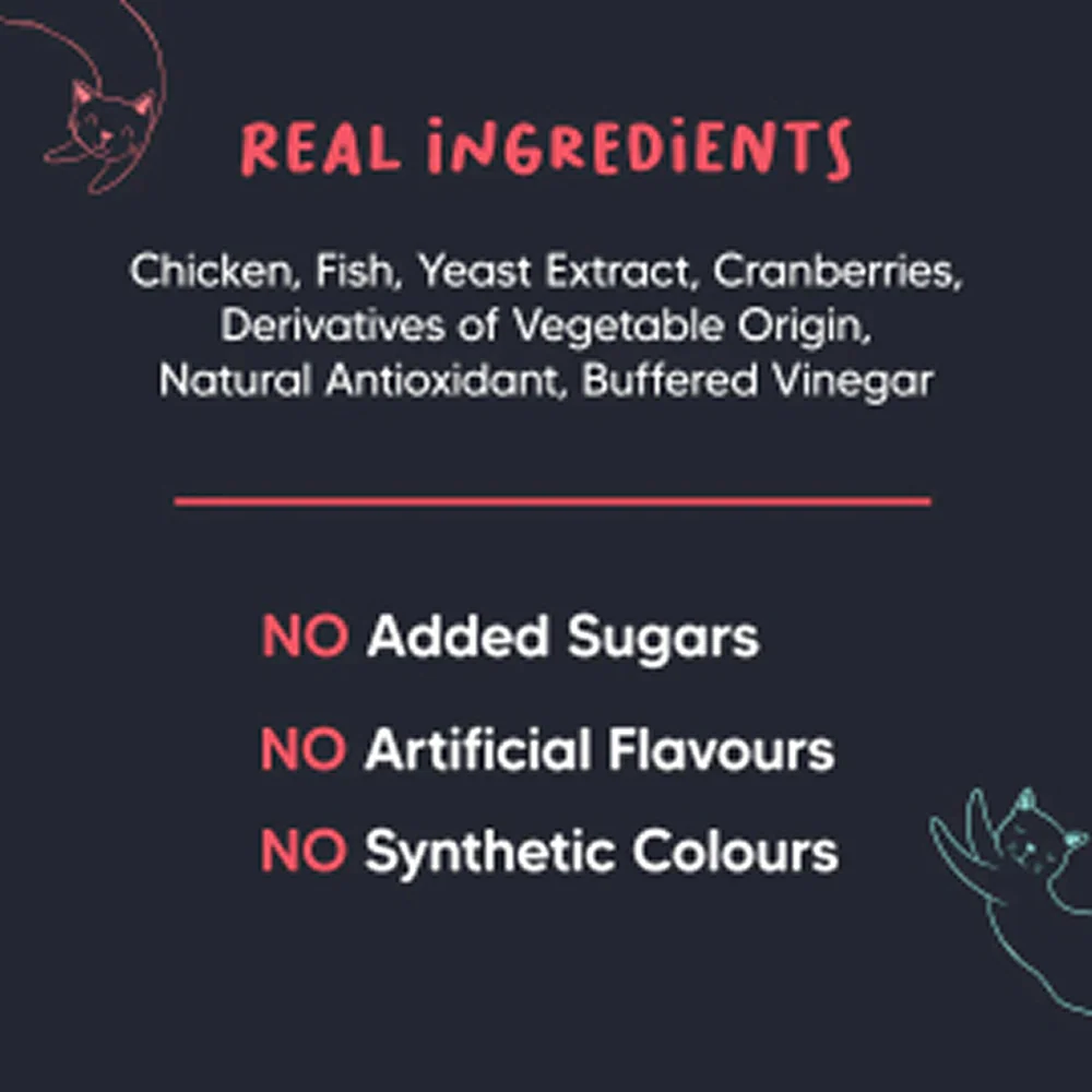 HUFT Meowsi Grain Free Chicken, Fish & Cranberry Power Bites Cat Treats - Image 3