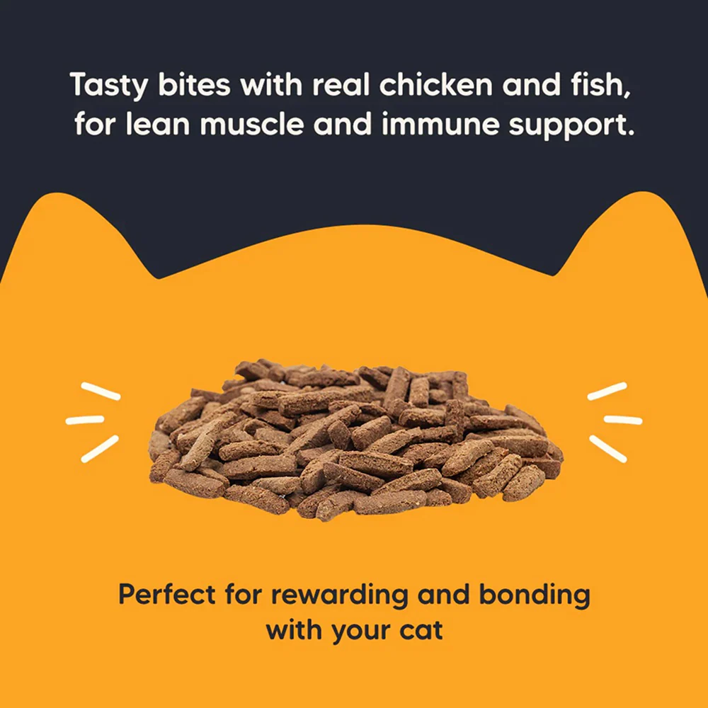 HUFT Meowsi Grain Free Chicken & Fish Power Bites Cat Treats - Image 2