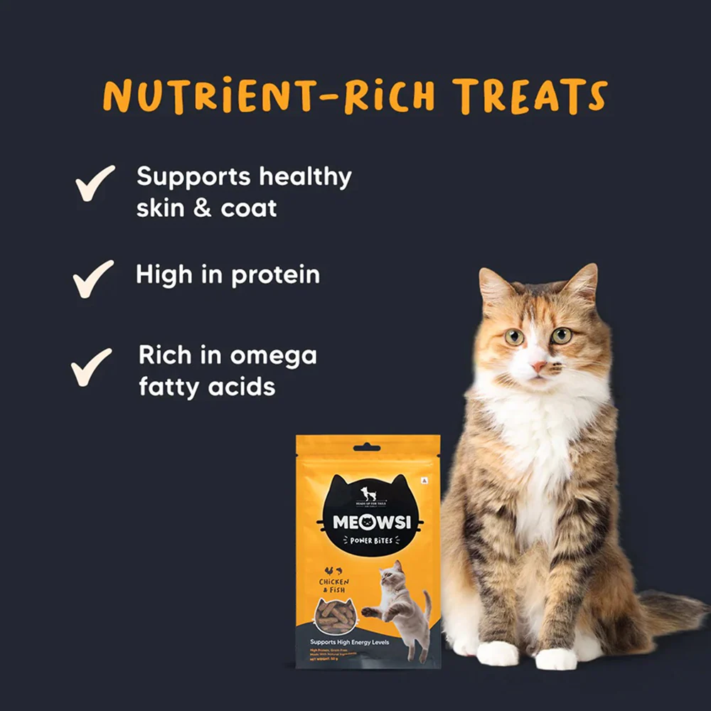 HUFT Meowsi Grain Free Chicken & Fish Power Bites Cat Treats - Image 4