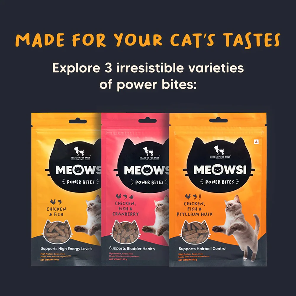 HUFT Meowsi Grain Free Chicken & Fish Power Bites Cat Treats - Image 5