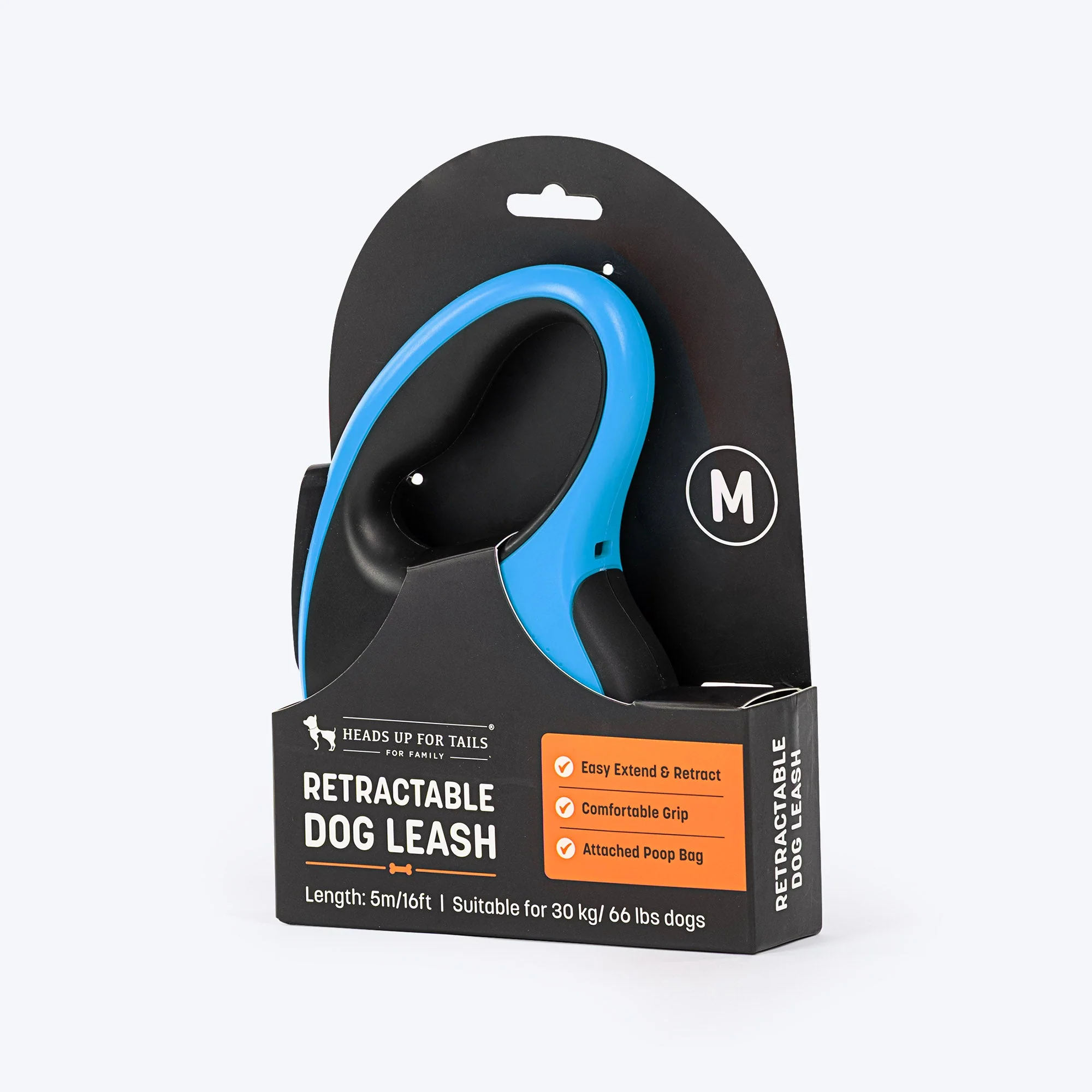 HUFT Retractable Leash With Poop Bag Dispenser for Dogs (Blue) - Image 11