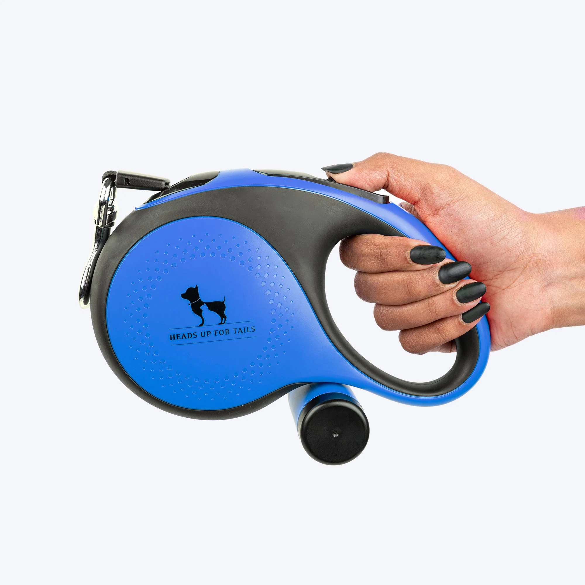 HUFT Retractable Leash With Poop Bag Dispenser for Dogs (Blue) - Image 4