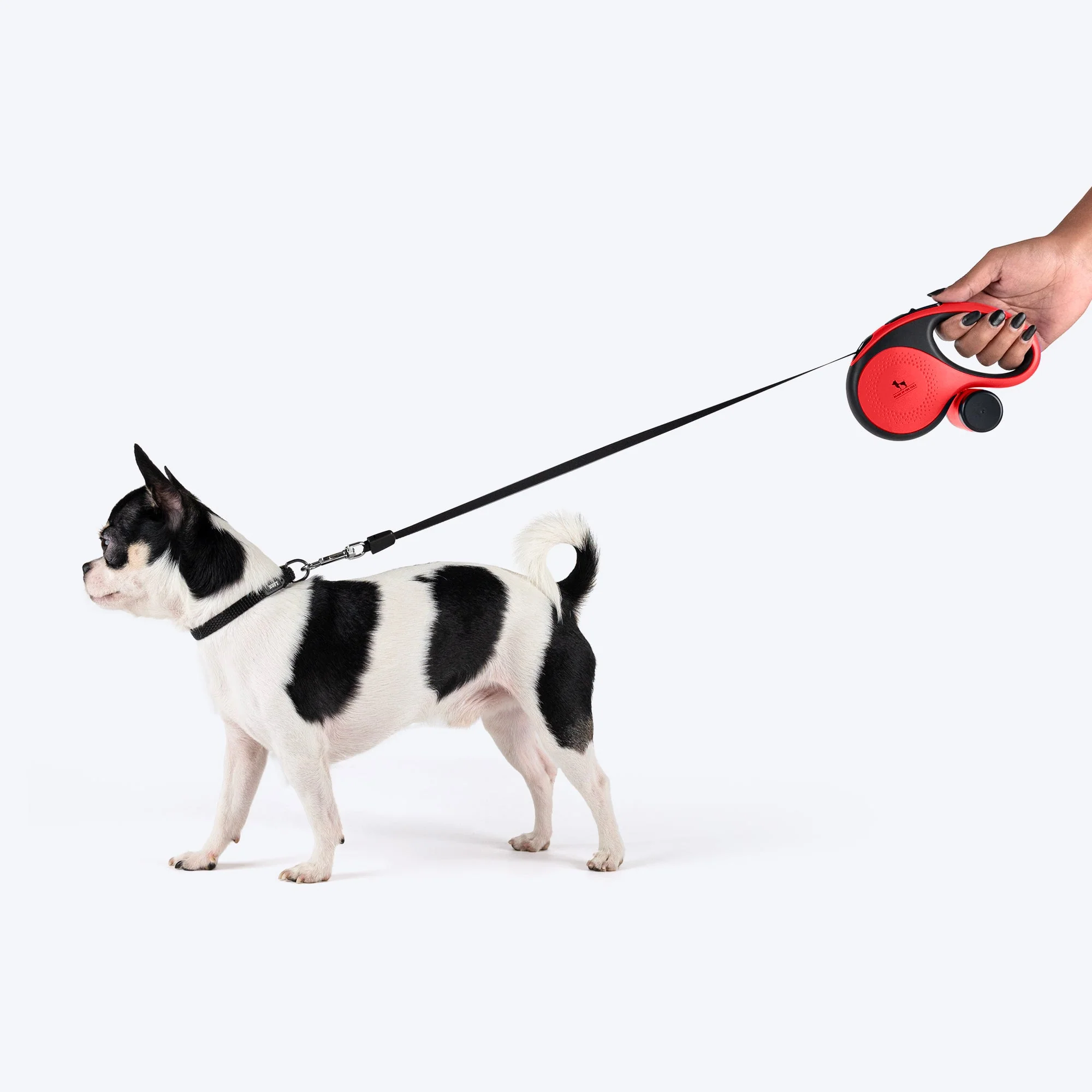 HUFT Retractable Leash With Poop Bag Dispenser for Dogs (Red) - Image 3