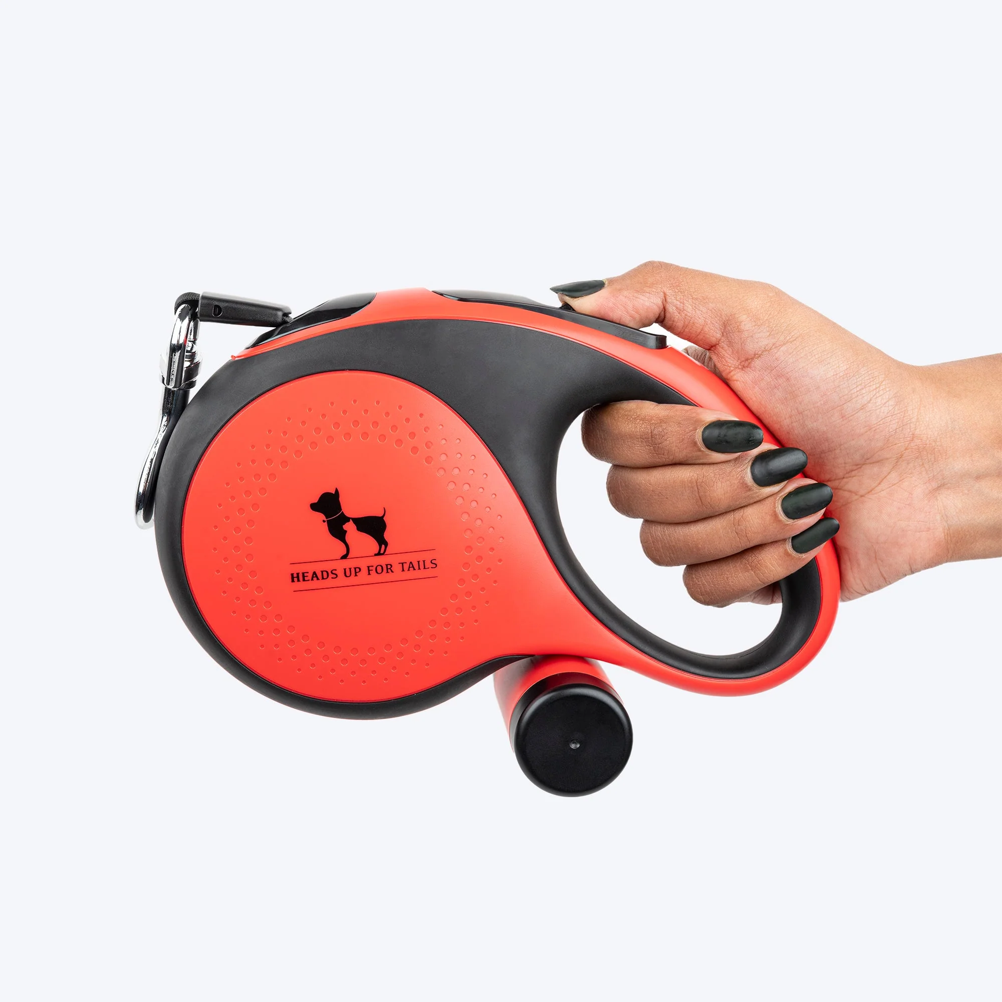 HUFT Retractable Leash With Poop Bag Dispenser for Dogs (Red) - Image 4
