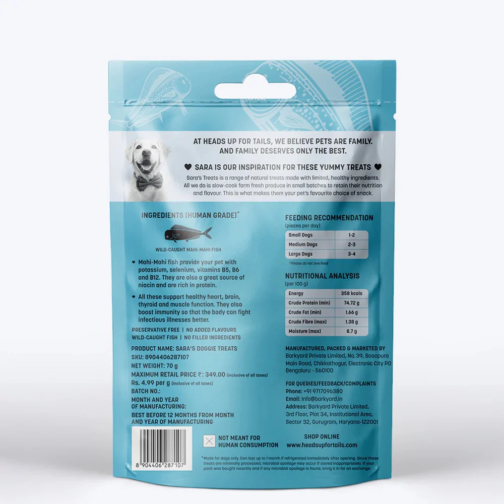 HUFT Sara's Doggie Mahi Mahi Fish Jerky Dog Treats - Image 4
