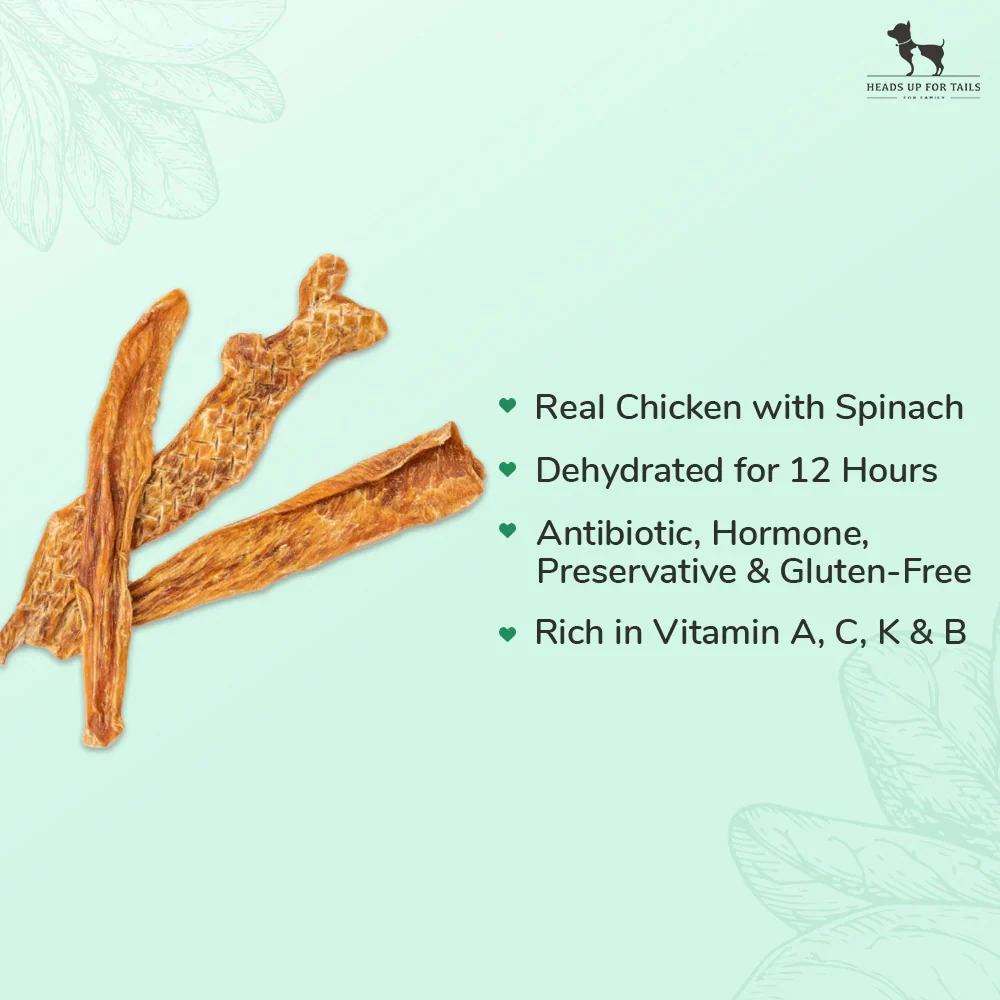 HUFT Sara's Doggie Grain Free Chicken with Spinach Jerky Dog Treats - Image 3