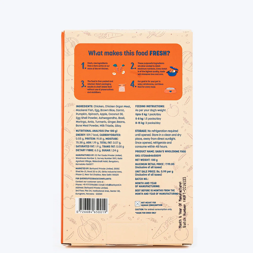 HUFT Sara's Wholesome Classic Chicken and Brown Rice Dog Wet Food - Image 5