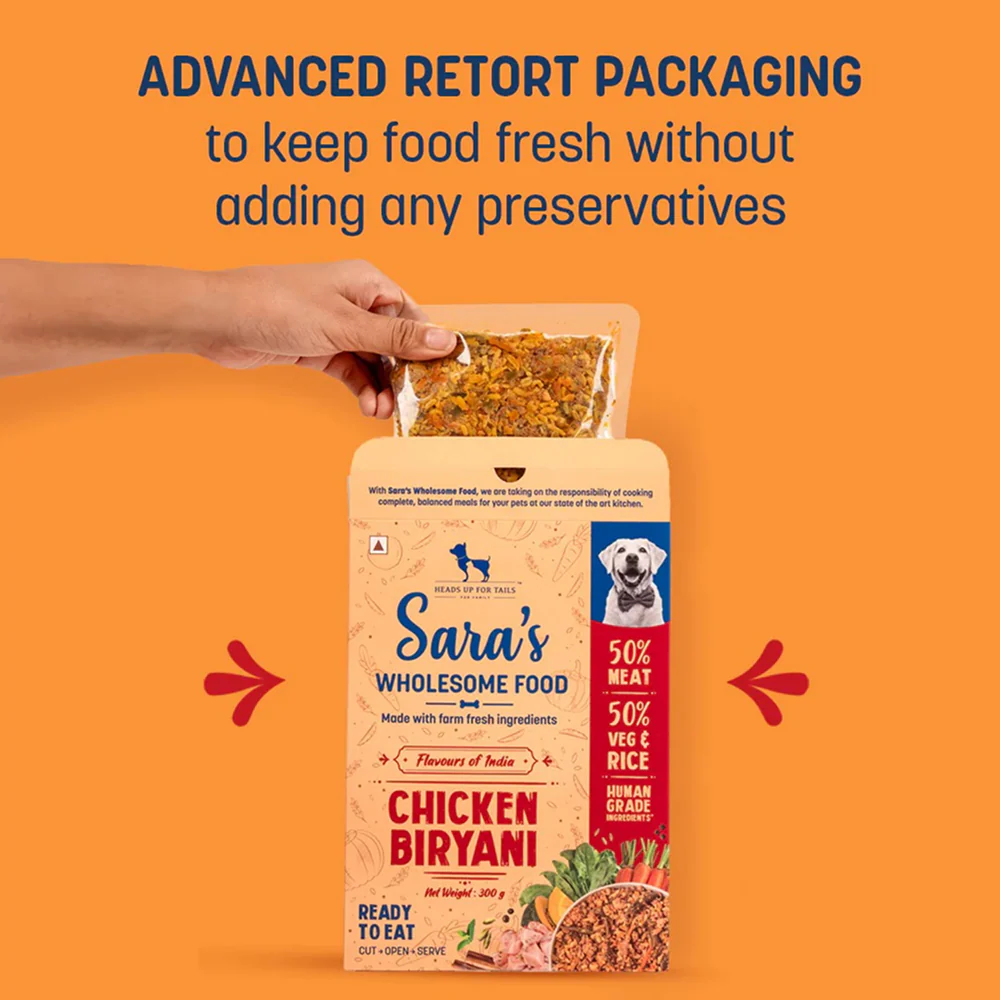 HUFT Sara's Wholesome Flavours Of India Chicken and Mutton Biryani Dog Wet Food Combo - Image 4