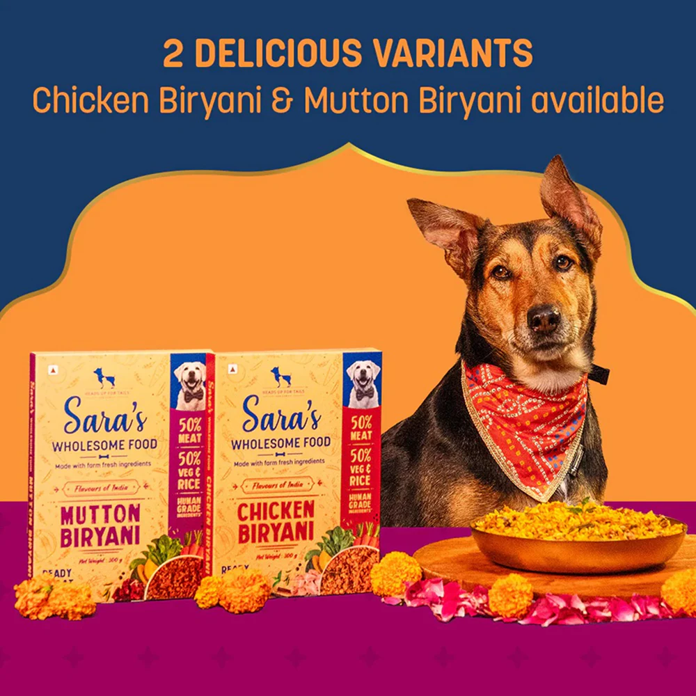 HUFT Sara's Wholesome Flavours Of India Mutton Biryani Dog Wet Food - Image 3