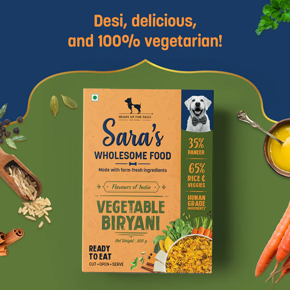 HUFT Sara's Wholesome Flavours Of India Vegetable Biryani Dog Wet Food - Image 5