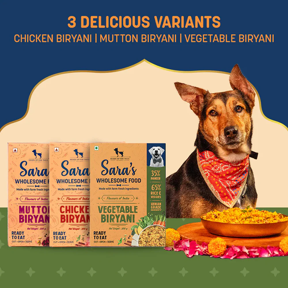 HUFT Sara's Wholesome Flavours Of India Vegetable Biryani Dog Wet Food - Image 7