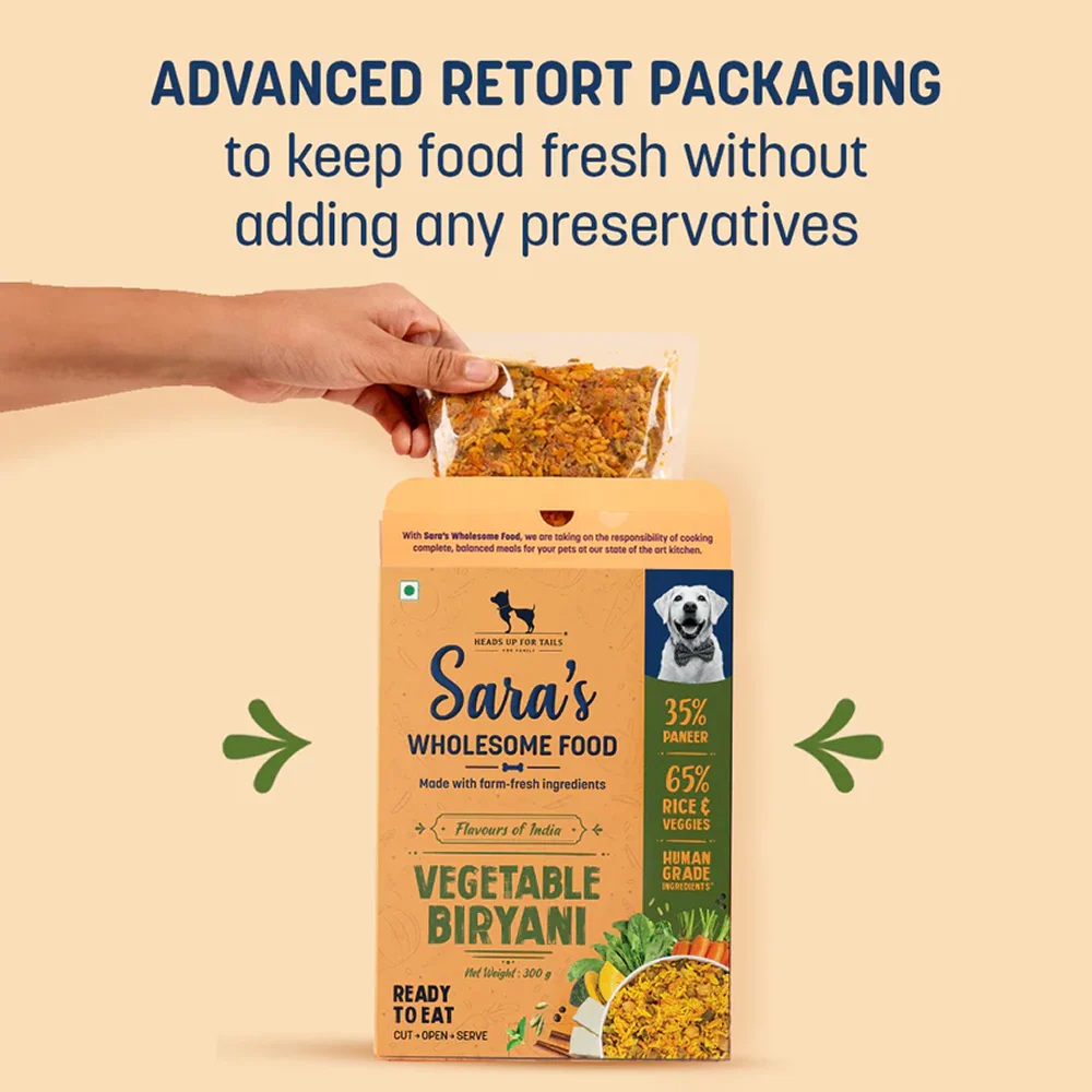 HUFT Sara's Wholesome Flavours Of India Vegetable Biryani Dog Wet Food - Image 9