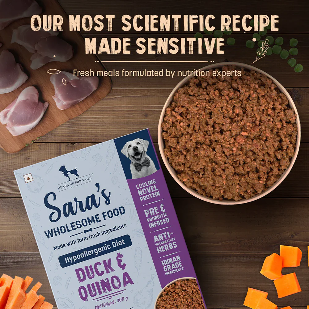 HUFT Sara's Wholesome Hypoallergenic Diet Duck & Quinoa Dog Wet Food - Image 2