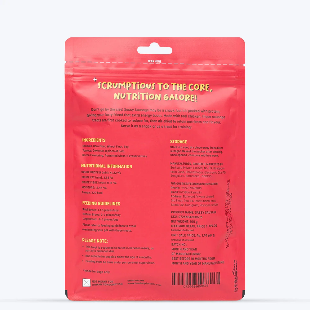 HUFT Sassy Sausage Bacon with Real Chicken Air Dried Treats for Dogs - Image 6