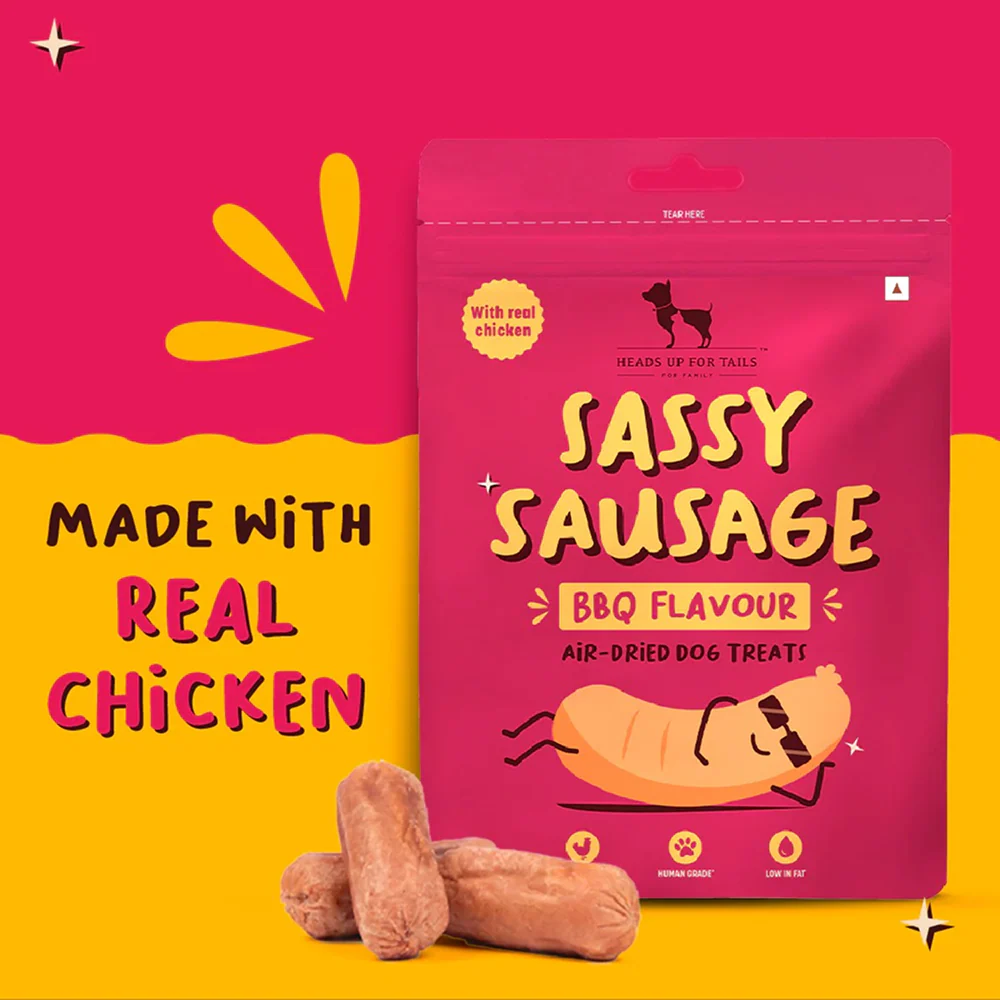 HUFT Sassy Sausage BBQ with Real Chicken Air Dried Treats for Dogs - Image 3