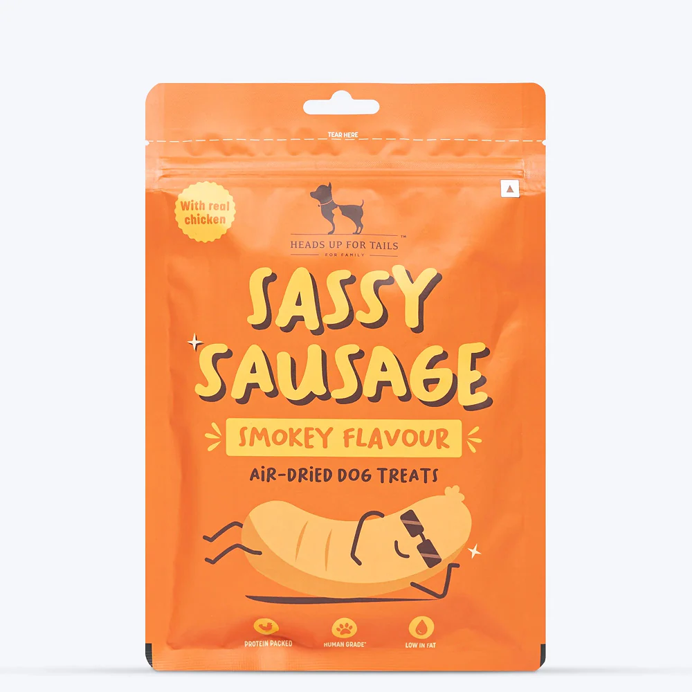 HUFT Sassy Sausage Smokey with Real Chicken Air Dried Treats for Dogs