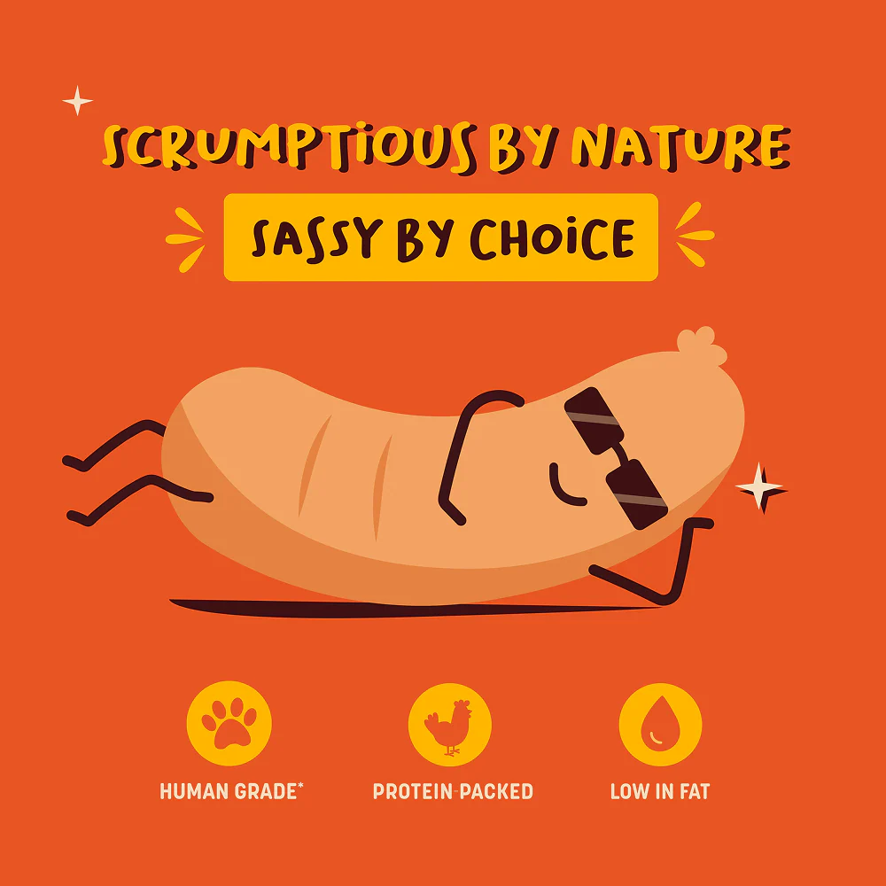 HUFT Sassy Sausage Smokey with Real Chicken Air Dried Treats for Dogs - Image 2