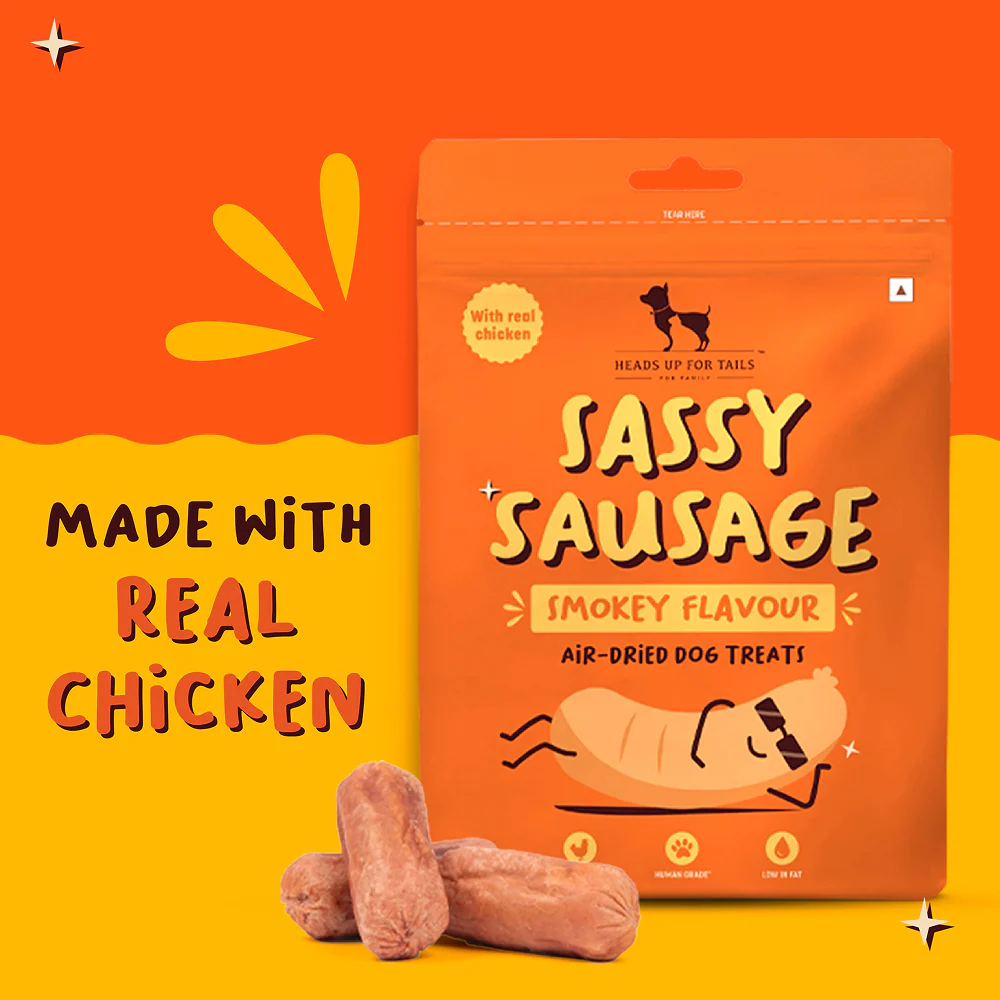 HUFT Sassy Sausage Smokey with Real Chicken Air Dried Treats for Dogs - Image 3