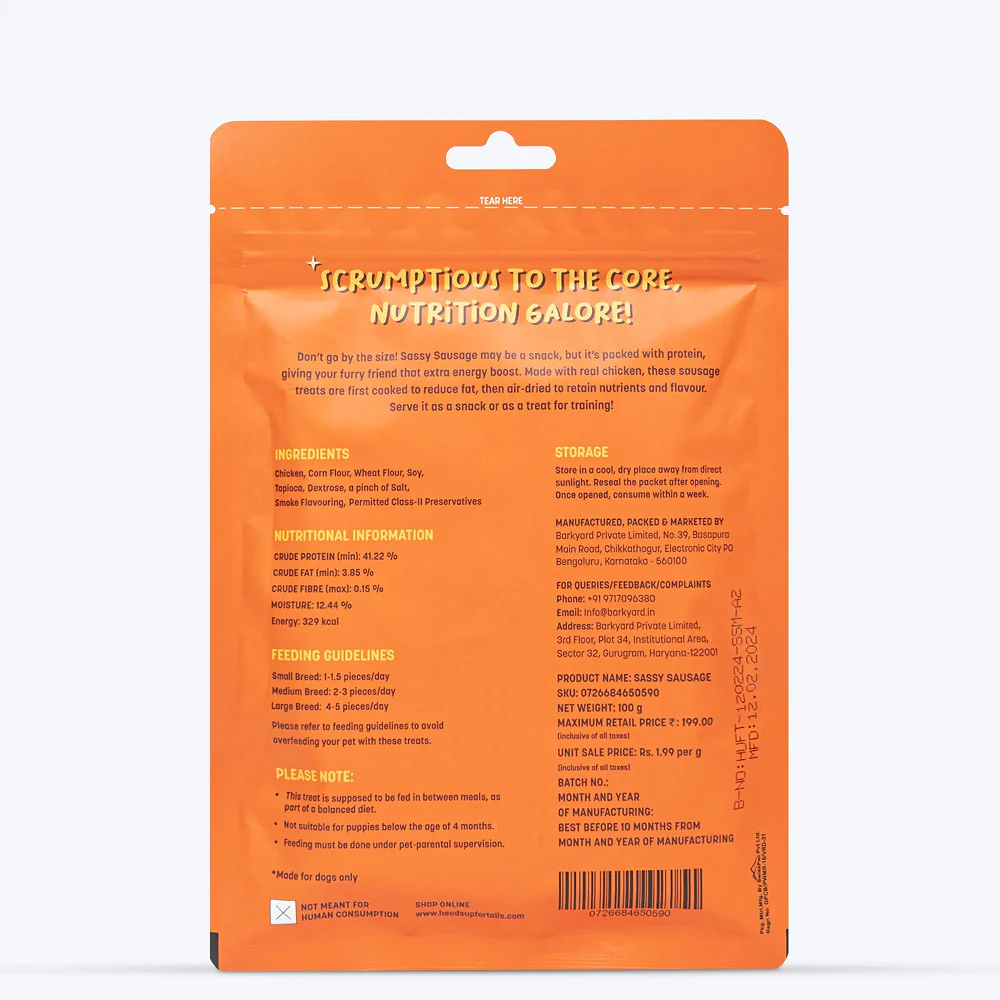 HUFT Sassy Sausage Smokey with Real Chicken Air Dried Treats for Dogs - Image 6