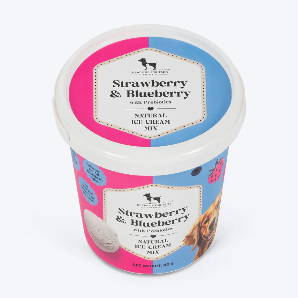 HUFT Strawberry & Blueberry with Prebiotics Ice Cream for Dogs - Image 2